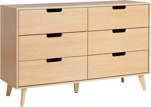 Modern 6-Drawer Dresser Bedroom Storage Organizer, 52 Inch, Riviera-0