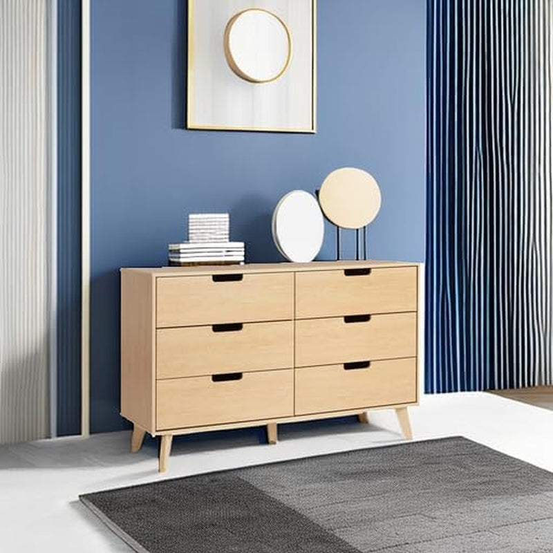 Modern 6-Drawer Dresser Bedroom Storage Organizer, 52 Inch, Riviera-4