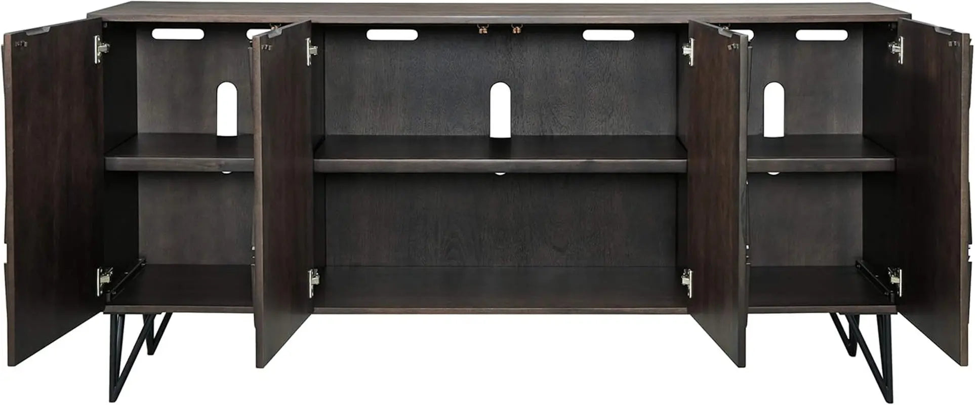 70" TV Stand Urban Geometric Design, 4 Doors-2
