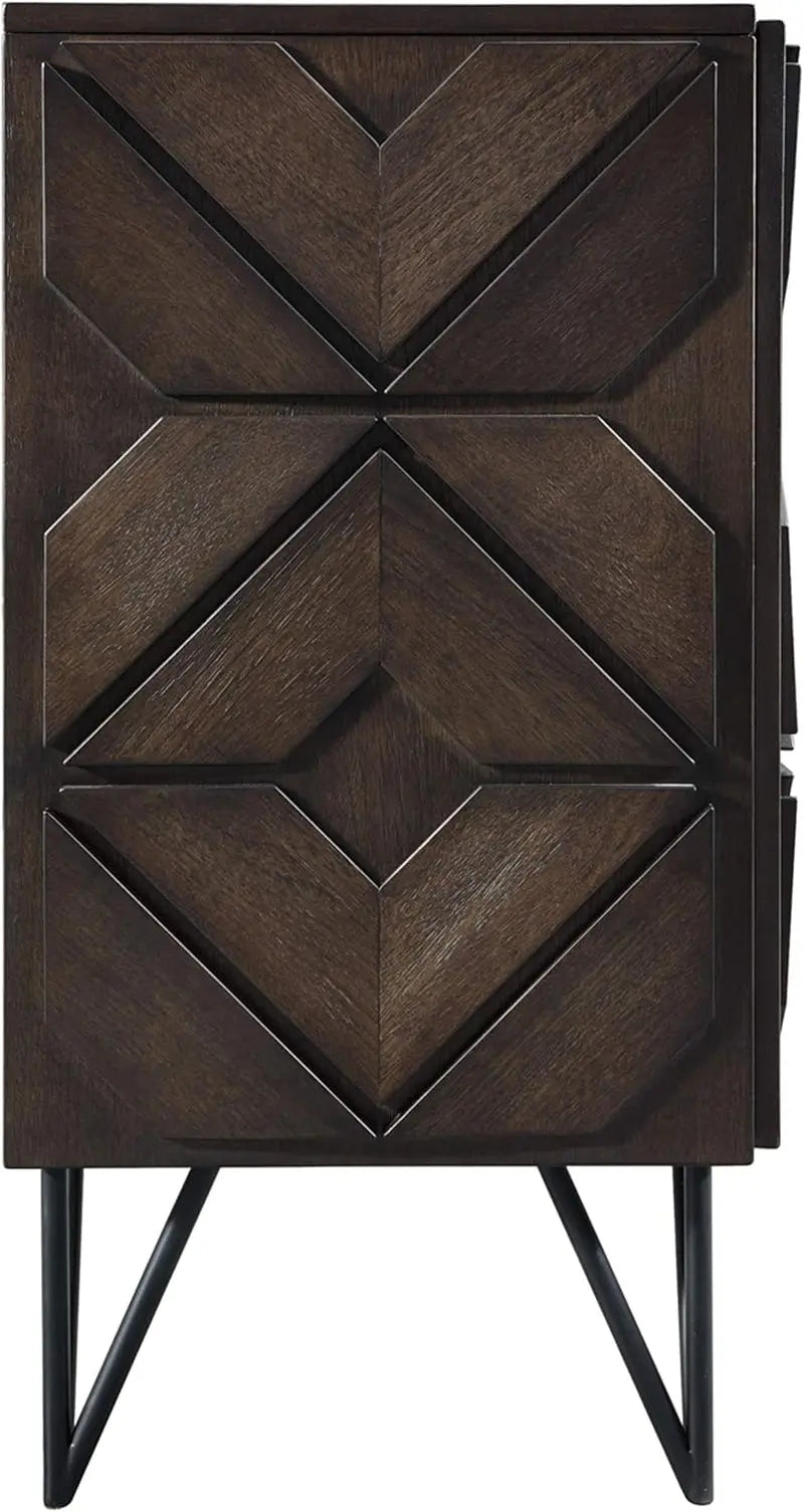 70" TV Stand Urban Geometric Design, 4 Doors-3