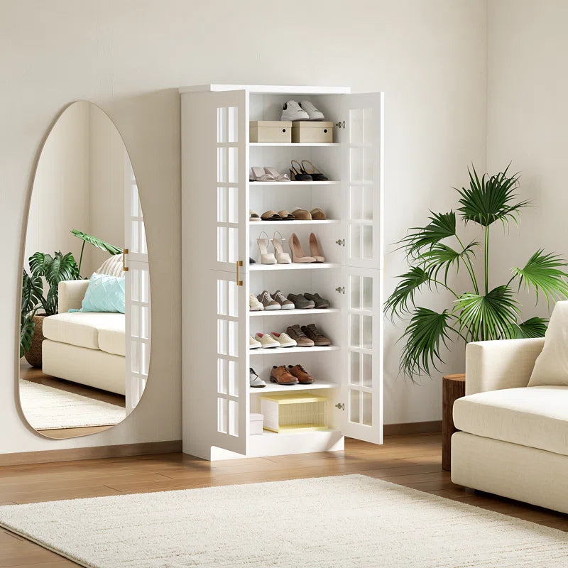 71 Inch Storage Cabinet With Door Adjustable Shelves-4