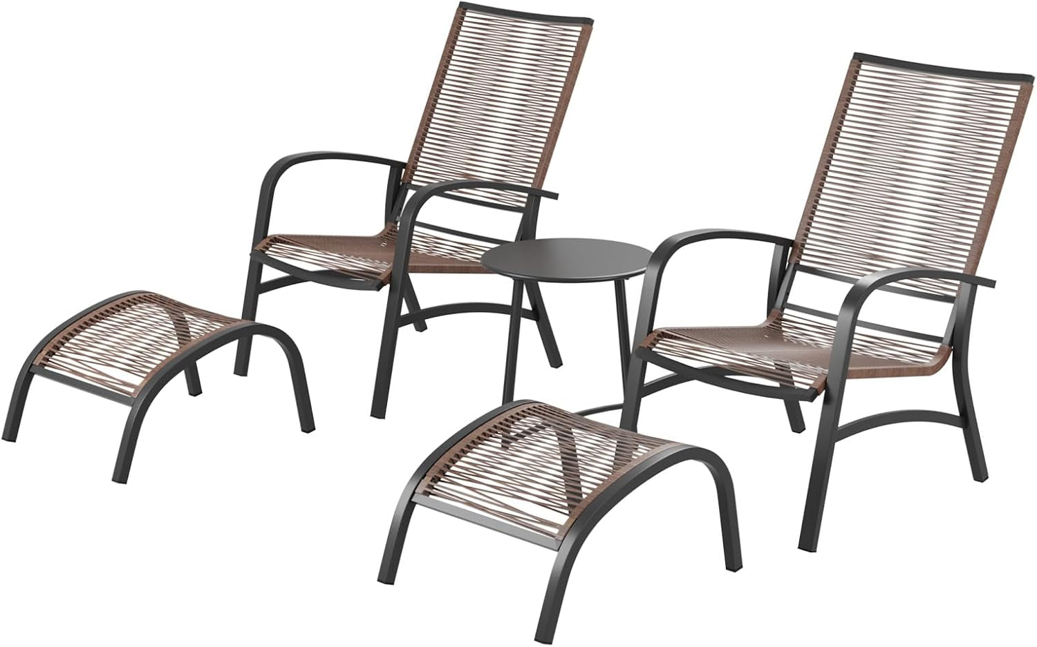 Comfortable 5 Piece Patio Conversation Set for Outdoors-0
