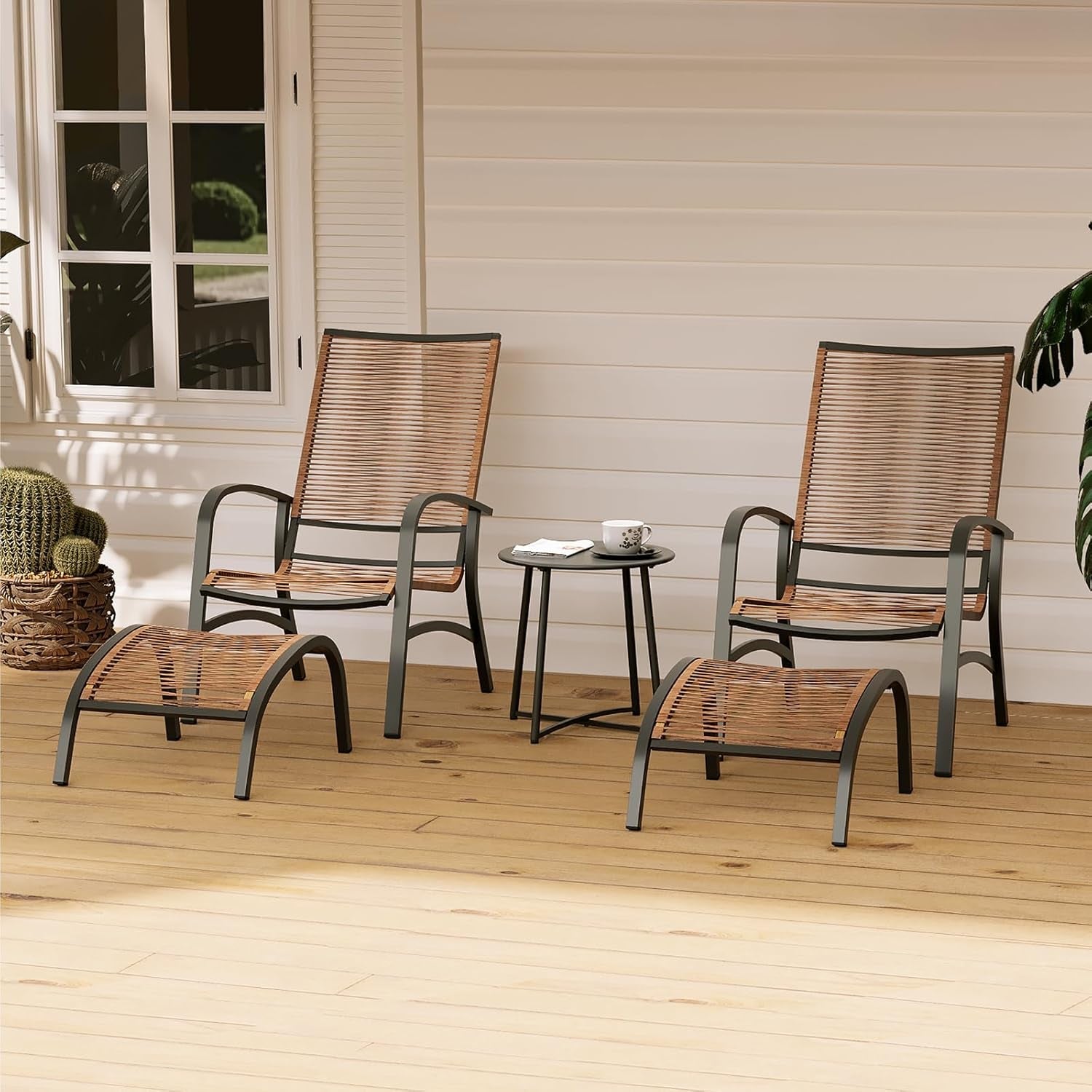 Comfortable 5 Piece Patio Conversation Set for Outdoors-1