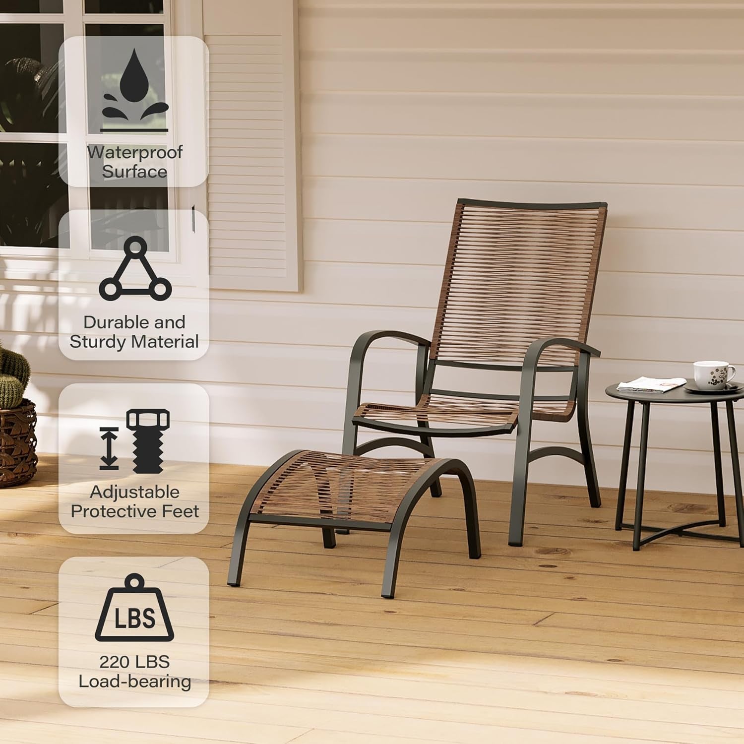 Comfortable 5 Piece Patio Conversation Set for Outdoors-2