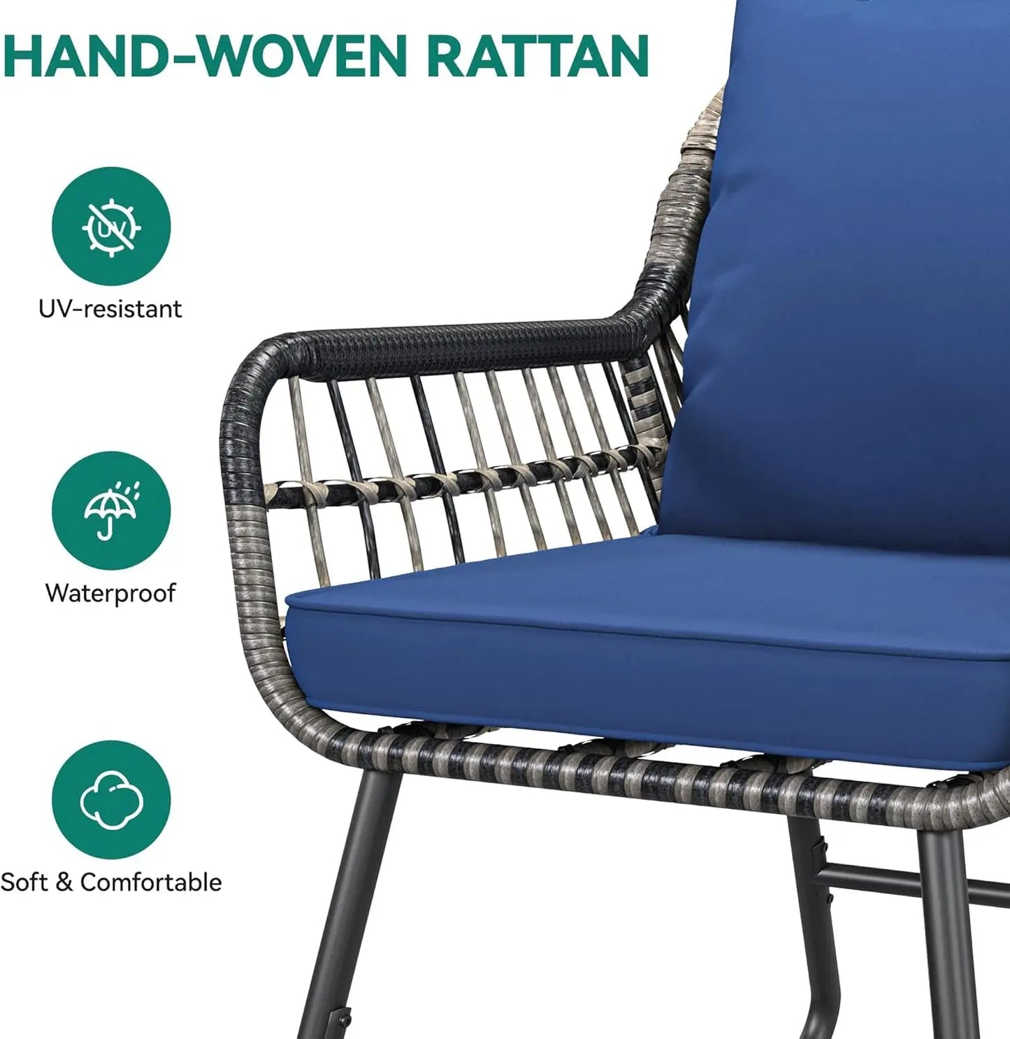 Stylish Four Piece Wicker Outdoor Bistro Furniture Set-3
