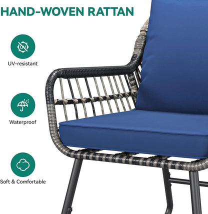 Stylish Four Piece Wicker Outdoor Bistro Furniture Set-3