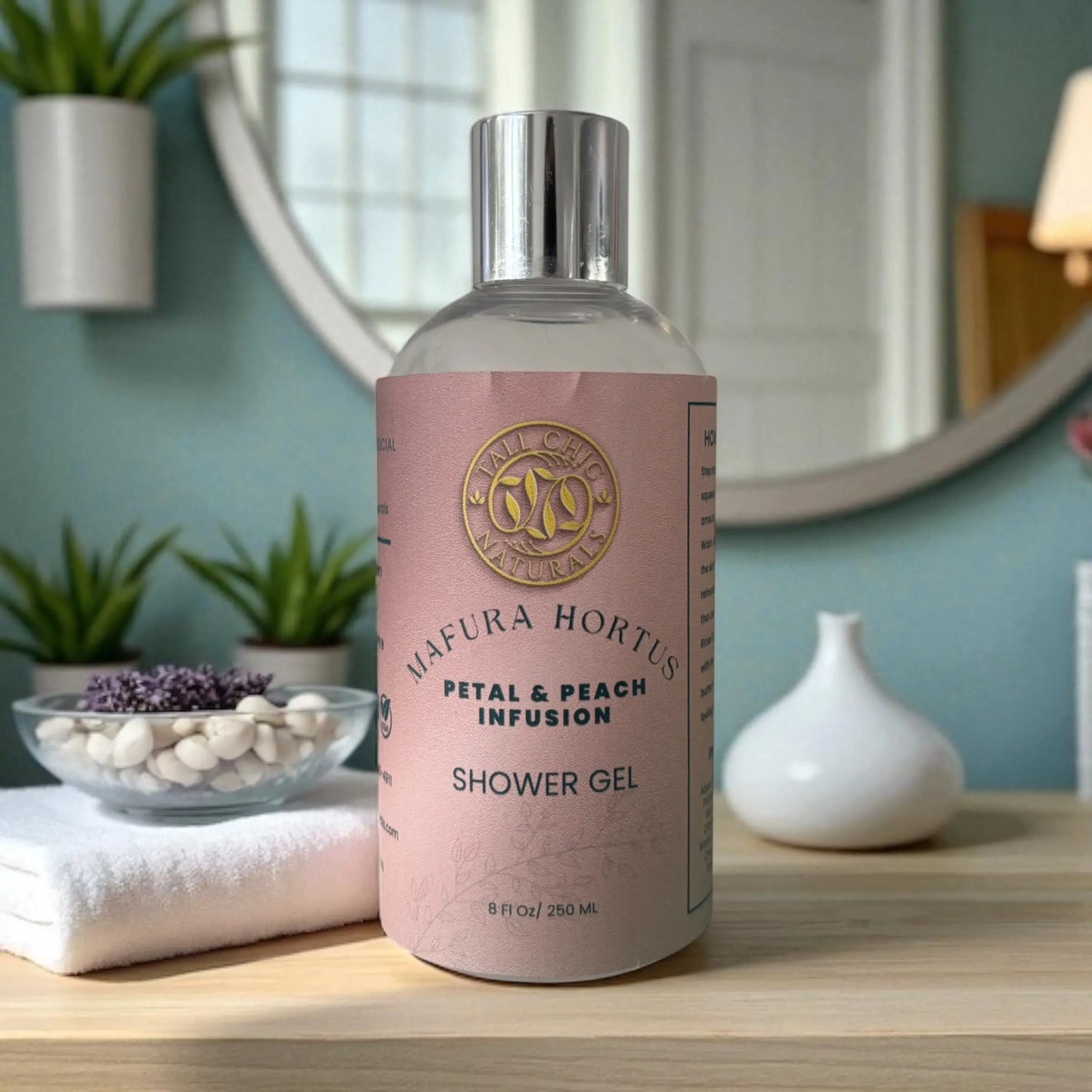 Mafura Hortus Petal & Peach Infusion Shower Gel TallChic Naturals