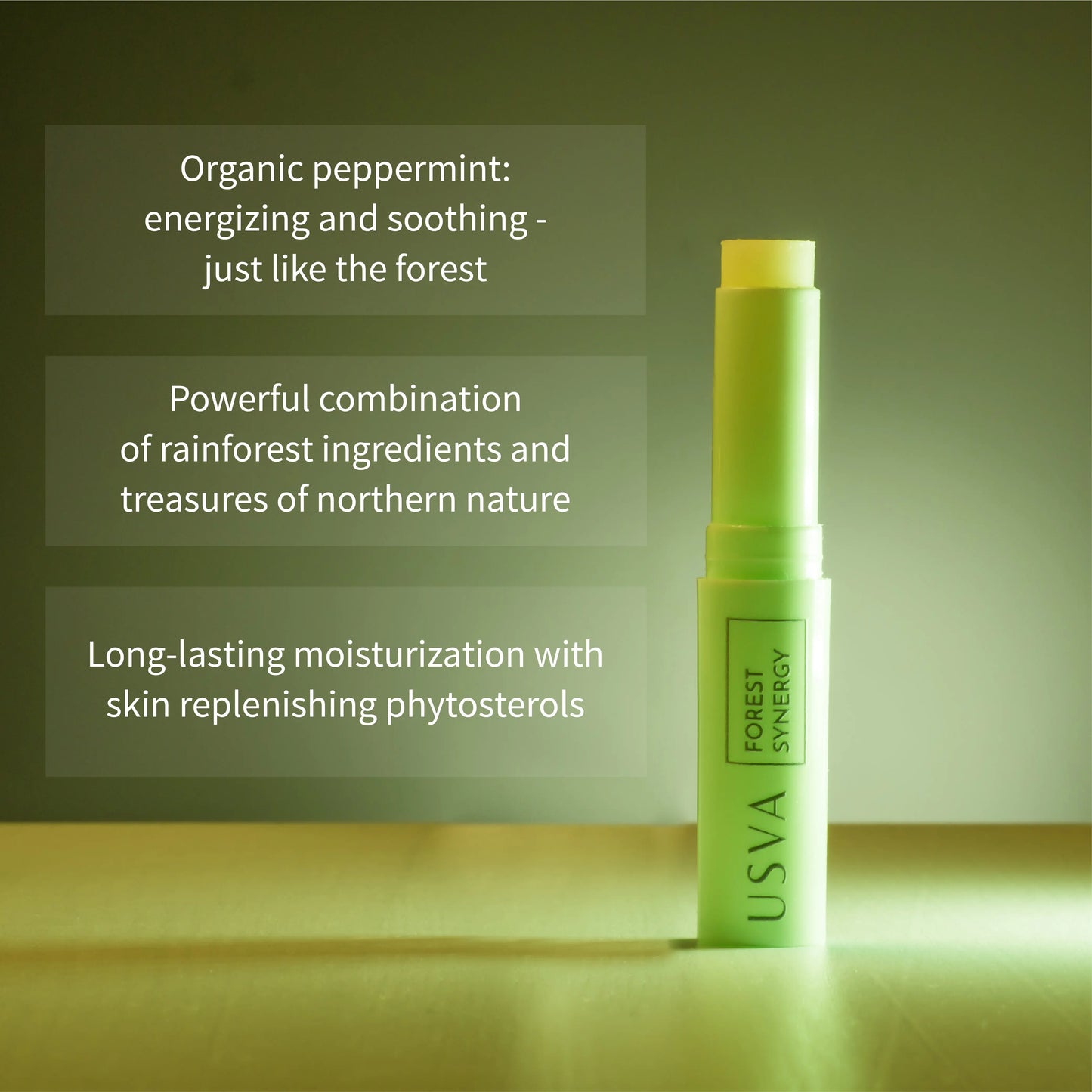 Forest Synergy Energizing & Soothing Lip Balm Usva Cosmetics