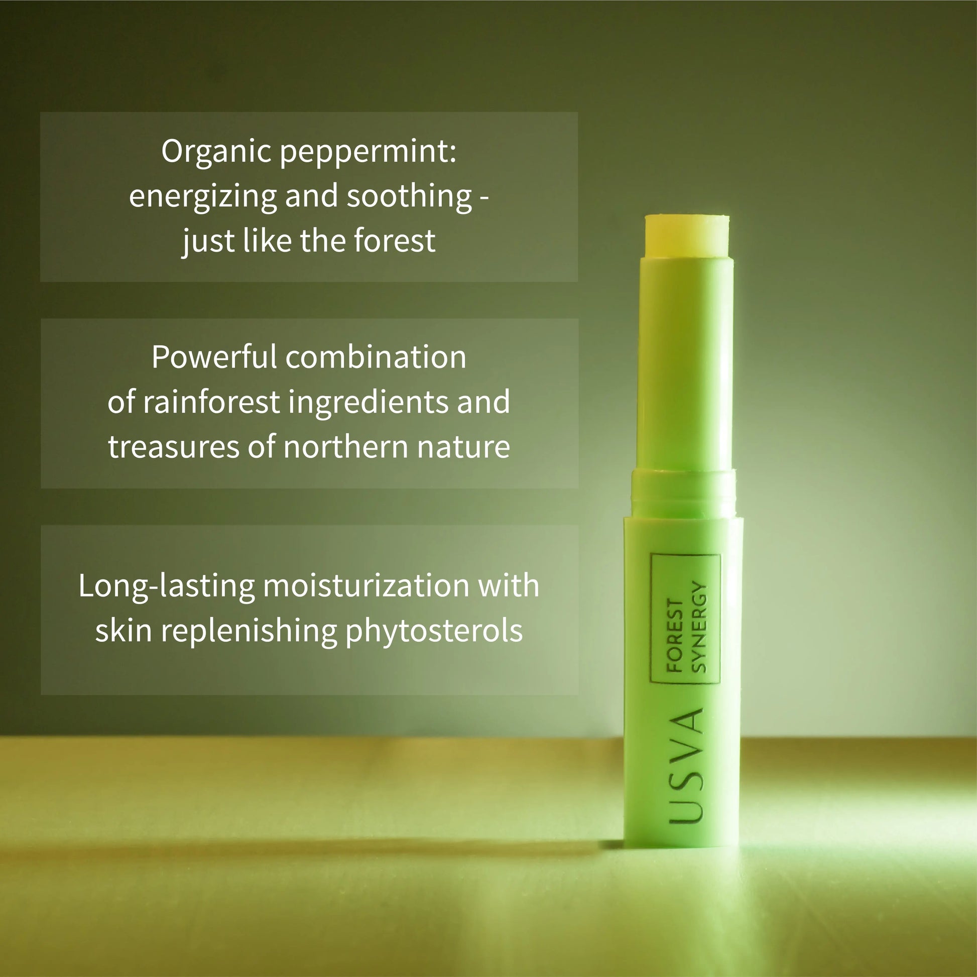 Forest Synergy Energizing & Soothing Lip Balm Usva Cosmetics