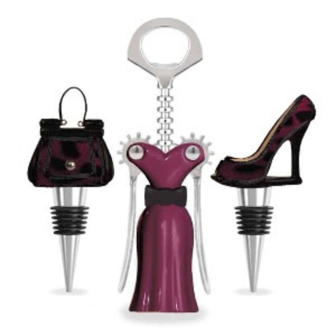 Dark Red Leopard Fashion Wine Stopper Set-0