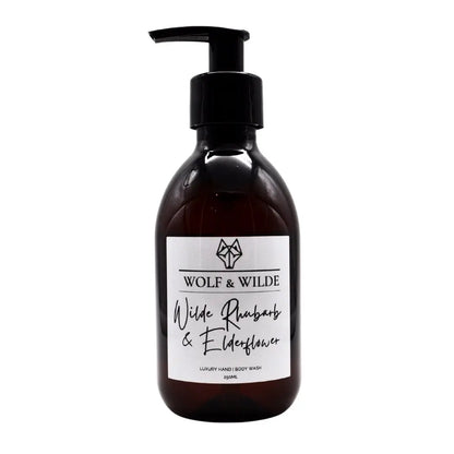 Wilde Rhubarb & Elderflower Luxury 2 In 1 Liquid Soap - Hand & Body 250ML Wolf & Wilde