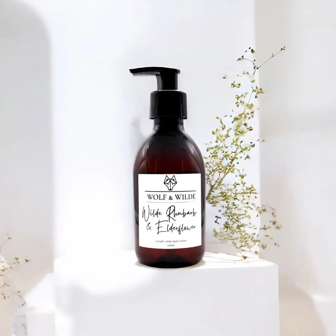 Wilde Rhubarb & Elderflower Luxury 2 In 1 Liquid Soap - Hand & Body 250ML Wolf & Wilde
