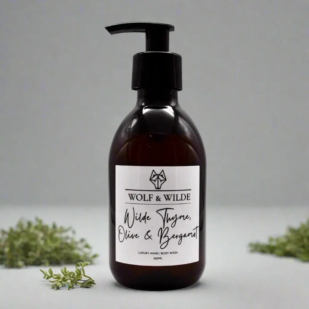 Wilde Thyme, Olive & Bergamot Luxury 2 In 1 Liquid Soap - Hand & Body 250ML Wolf & Wilde