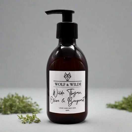 Wilde Thyme, Olive & Bergamot Luxury 2 In 1 Liquid Soap - Hand & Body 250ML Wolf & Wilde